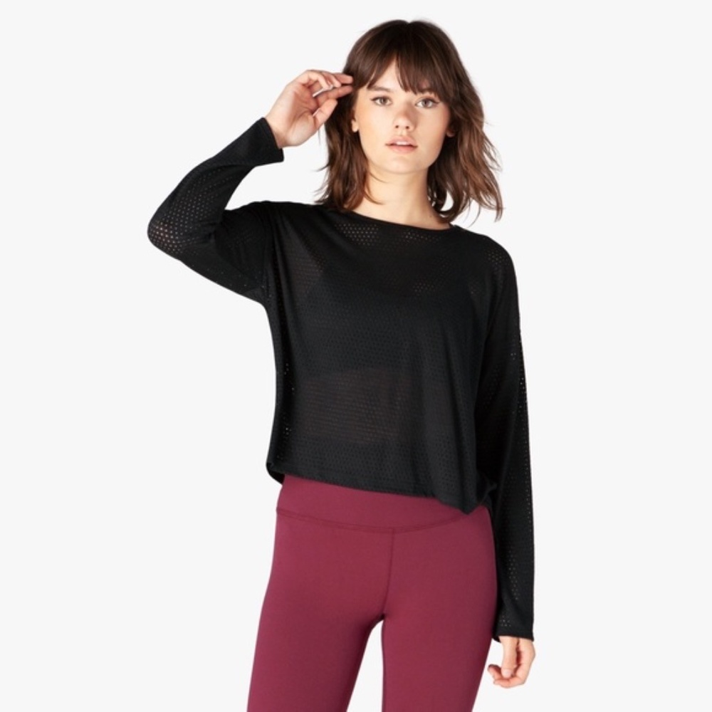 Beyond Yoga Mesh Back Long Sleeve Top